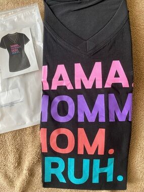 NIP Mama Mommy Mom Bruh Graphic V-Neck Tee - S-XL
